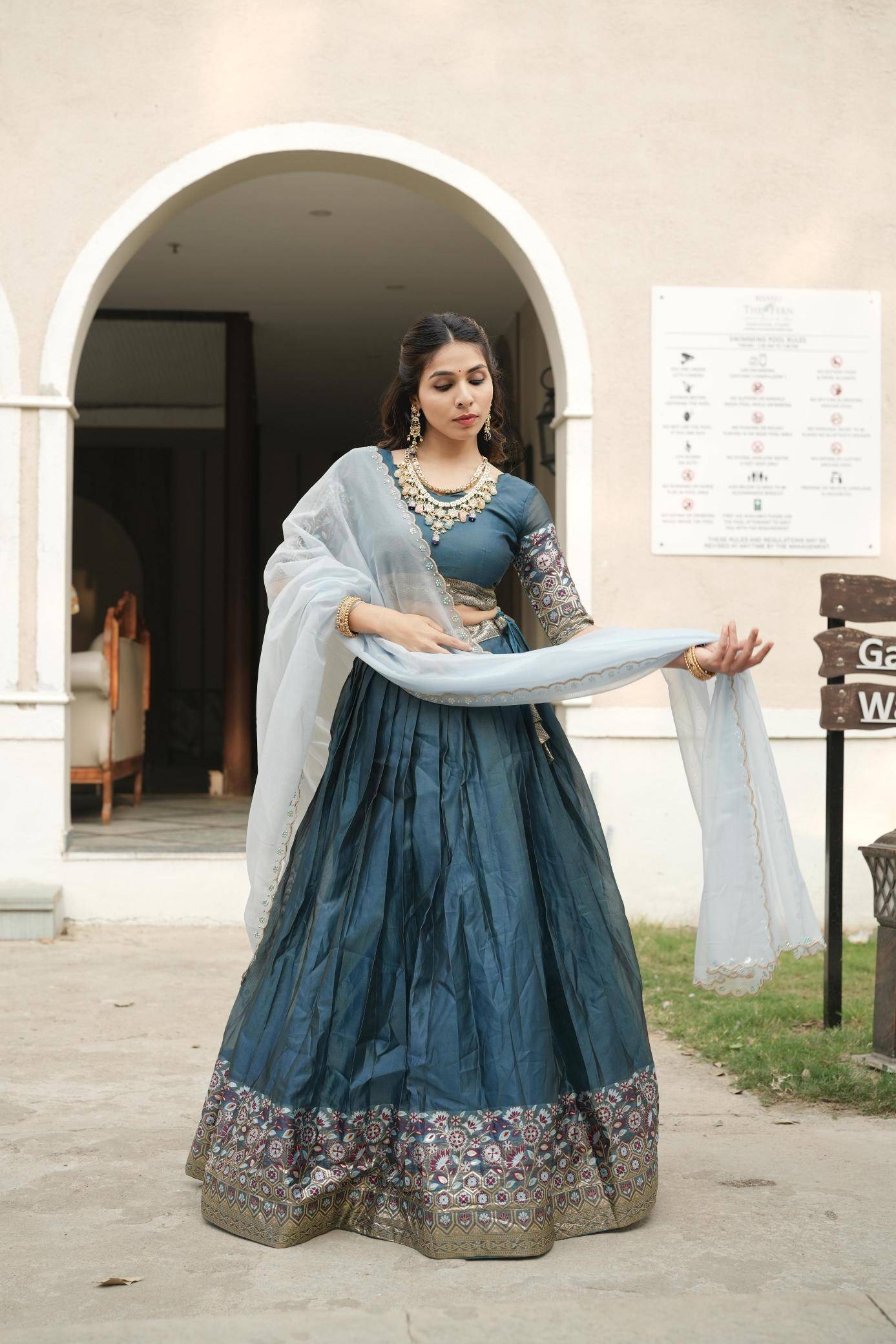 GRTN 8134 Shimmar RAMA Lehenga choli online